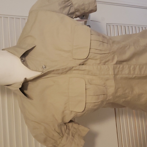 NWT Xhilaration Collared Tan Blouse - Picture 7 of 8